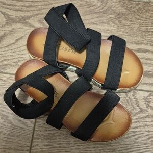 Black Strappy Sandals For Girls
